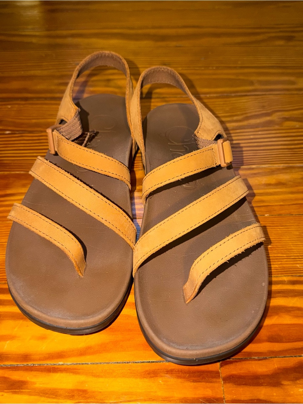 Chaco Women's Tan Strappy Leather Sandals